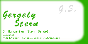 gergely stern business card